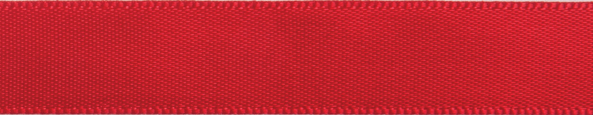 Reel of red 25mm satin ribbon