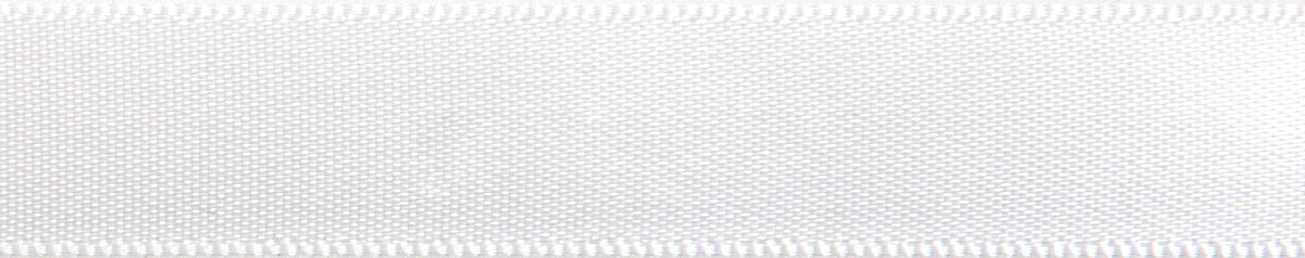 Reel of white satin ribbon