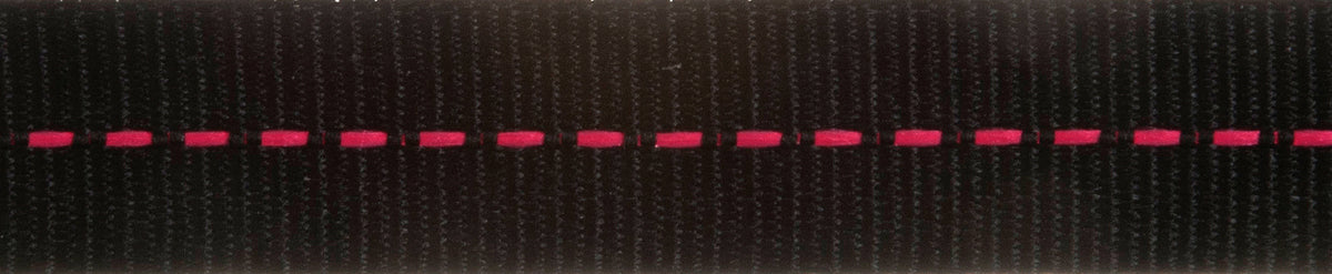 Reel of black with hot pink centre grosgrain ribbon