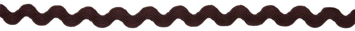 Reel of chocolate zigzag ric rac braid