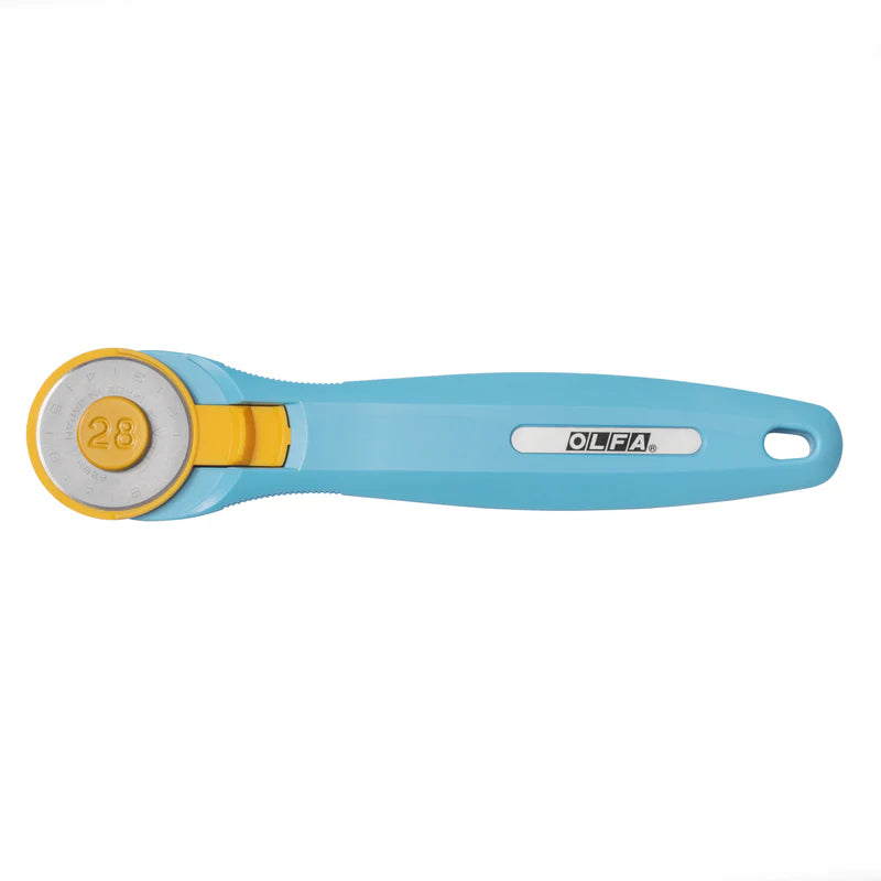Olfa aqua 28mm rotary cutter with touch knife