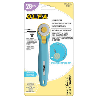 Olfa aqua 28mm rotary cutter with touch knife