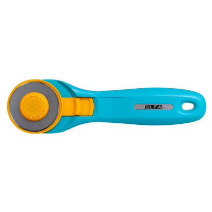 Olfa aqua and yellow 45mm rotary cutter