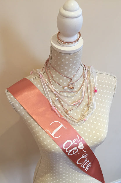Rose gold I Do Crew bridal sash