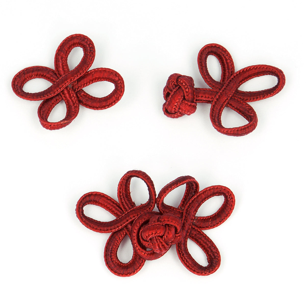 Red frog clasp fastening