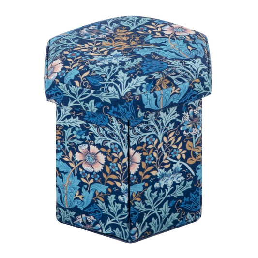 Hexagonal fabric sewing kit in a woodblock floral print