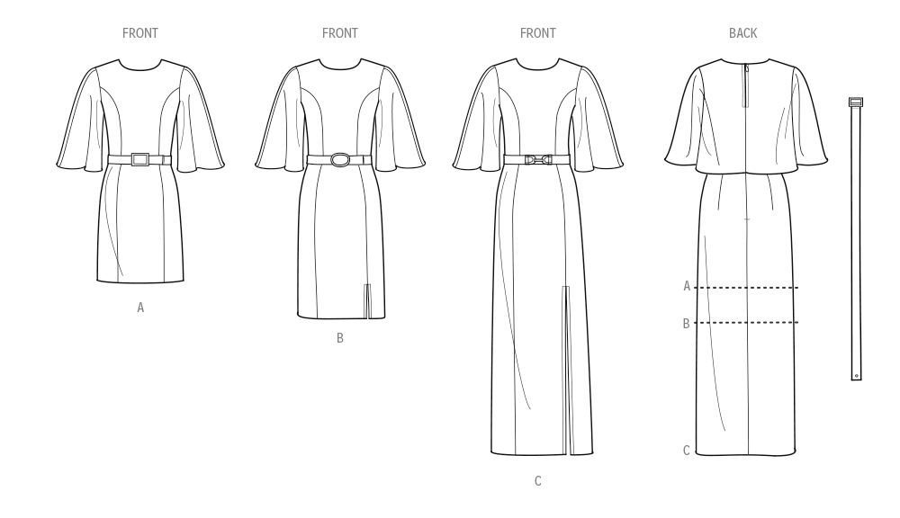 Simplicity S3000 sewing pattern envelope showing special occasion outfits
