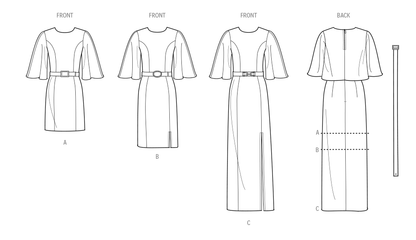 Simplicity S3000 sewing pattern envelope showing special occasion outfits