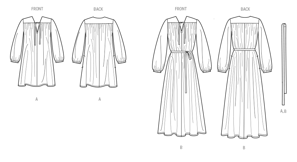 Simplicity S3001 sewing pattern envelope showing dresses