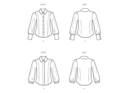 Simplicity S3002 sewing pattern envelope showing tops
