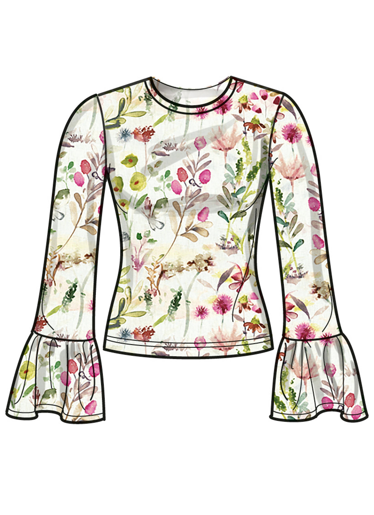 Simplicity S3003 sewing pattern envelope showing tops