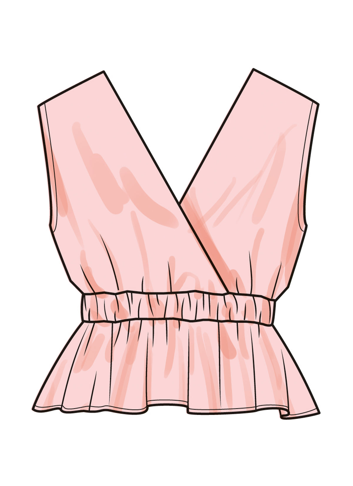Simplicity S3004 sewing pattern envelope showing tops
