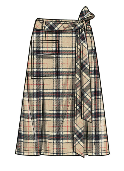 Simplicity S3005 sewing pattern envelope showing skirts and trousers