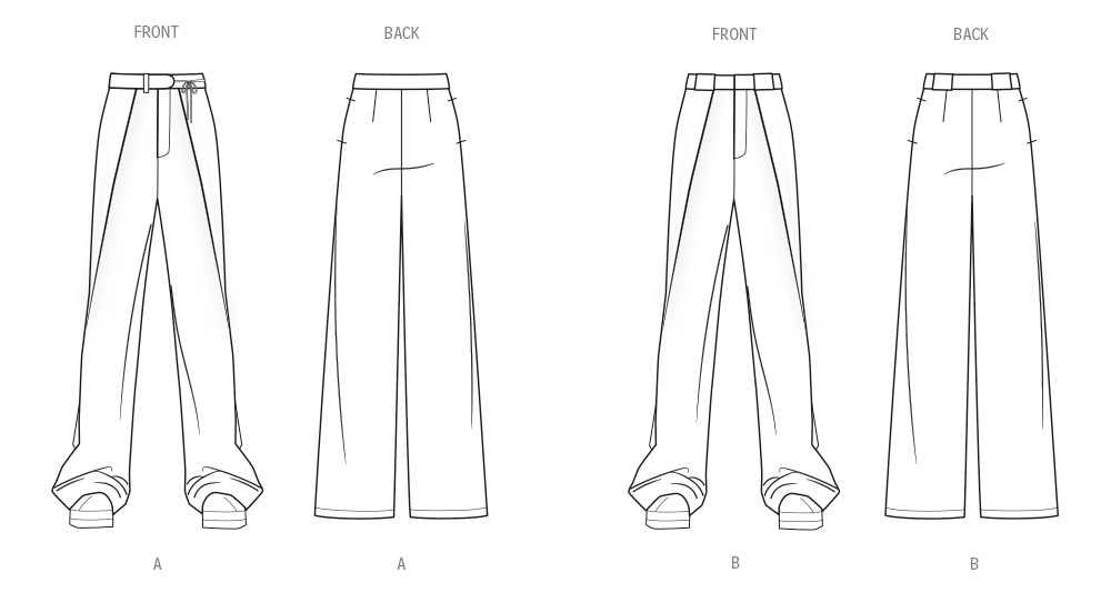 Simplicity S3006 sewing pattern envelope showing skirts and trousers