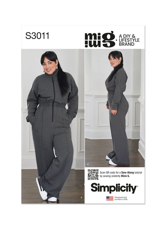 Simplicity S3011 sewing pattern envelope showing casual wear