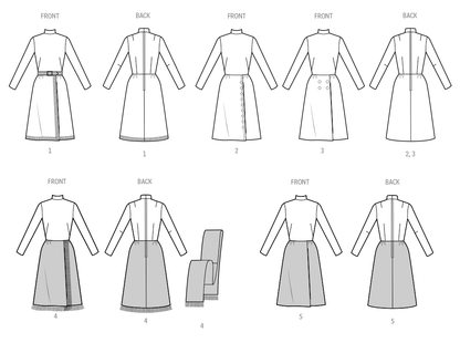 Simplicity S3017 sewing pattern envelope showing dresses
