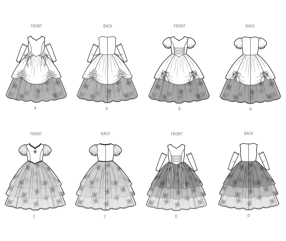 Simplicity S3027 sewing pattern envelope showing child's costume designs