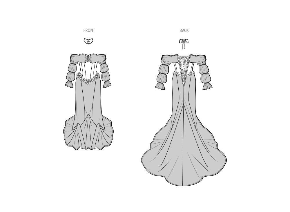 Simplicity S3028 sewing pattern envelope showing corset costume designs