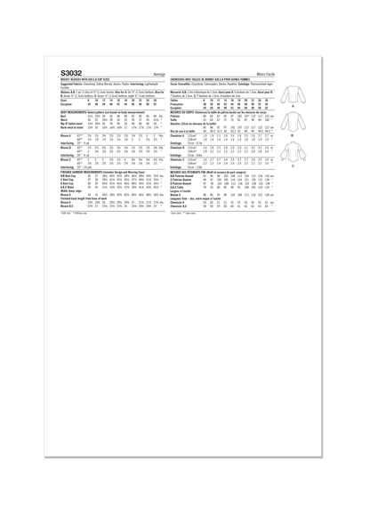Simplicity S3032 sewing pattern envelope showing top & waistcoat designs