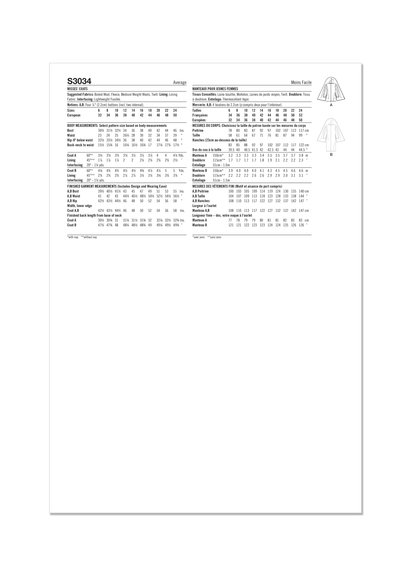 Simplicity S3034 sewing pattern envelope showing jacket designs
