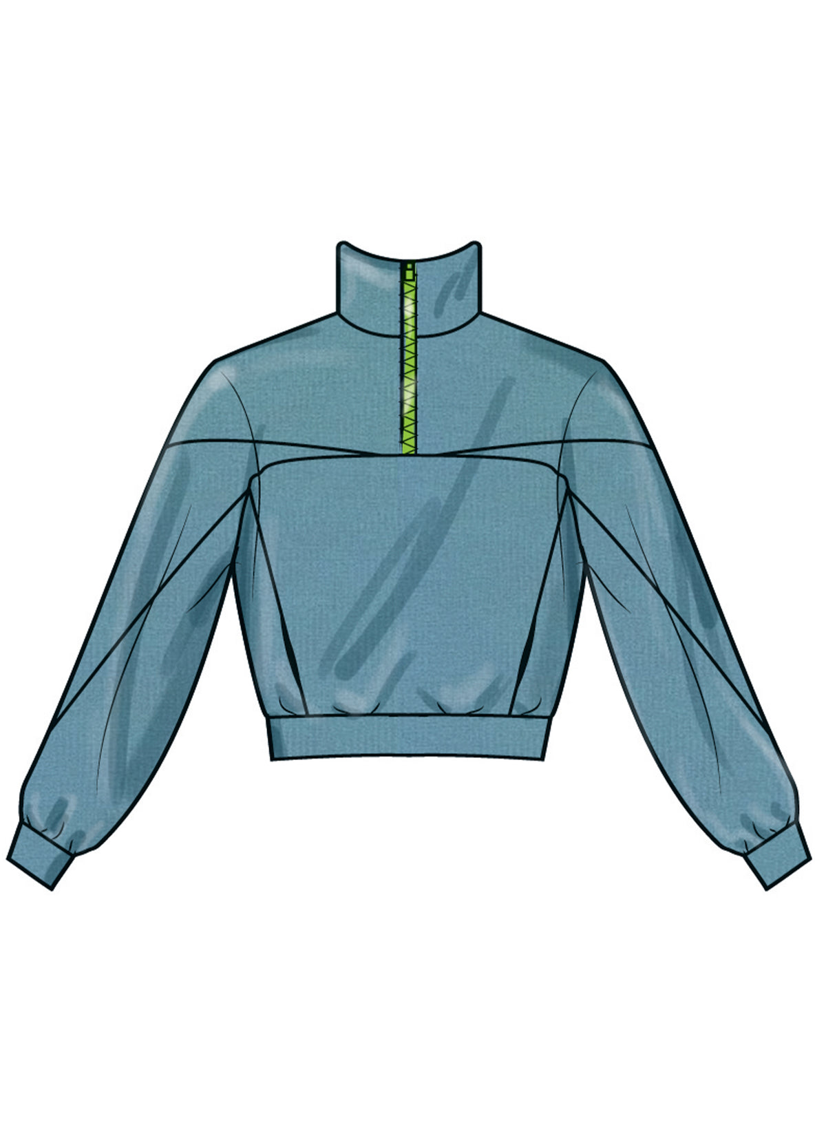 Simplicity S3035 sewing pattern envelope showing tracksuit-style tops & skirts designs