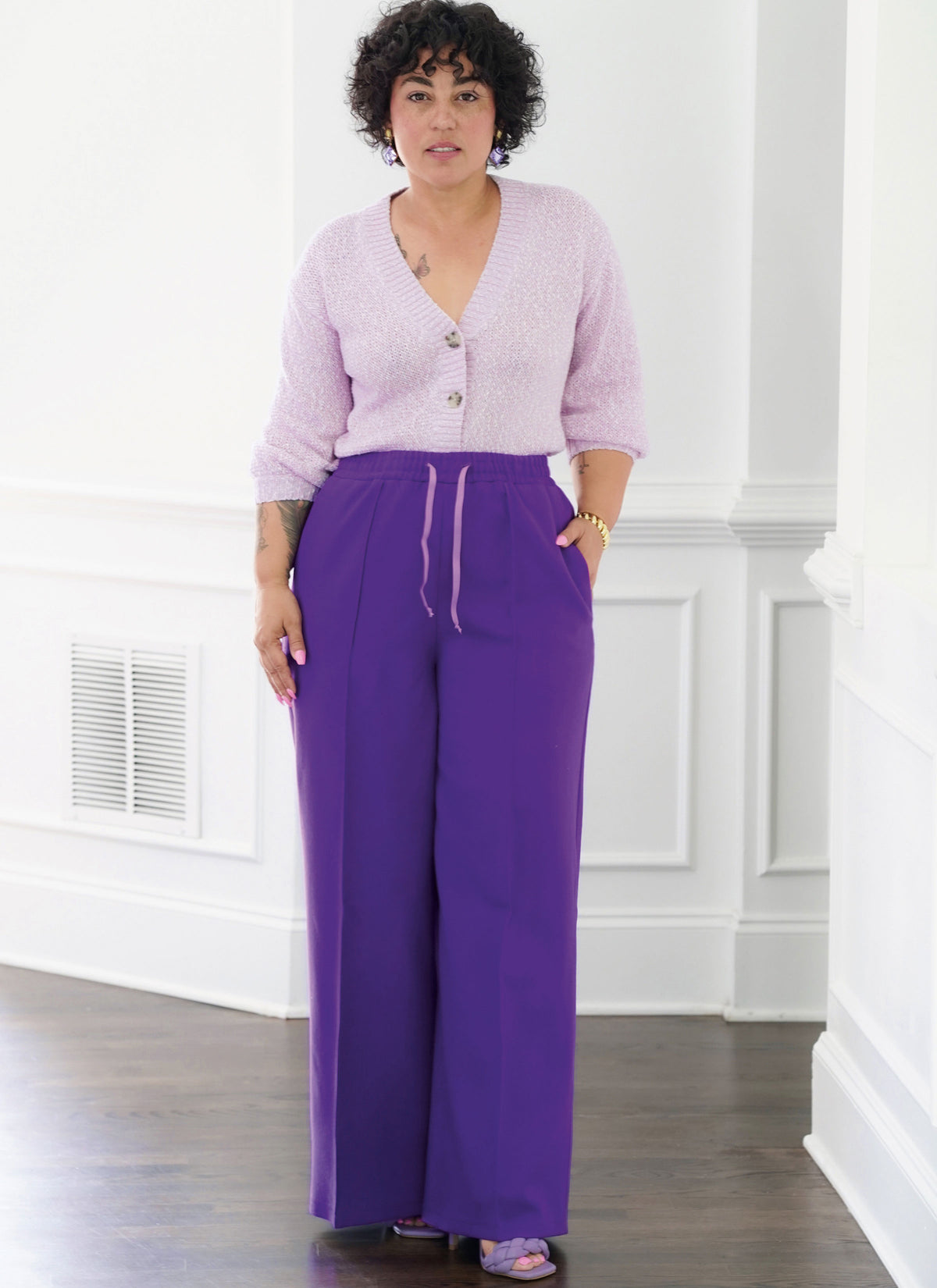 Simplicity S3036 sewing pattern envelope showing skirt & trousers designs