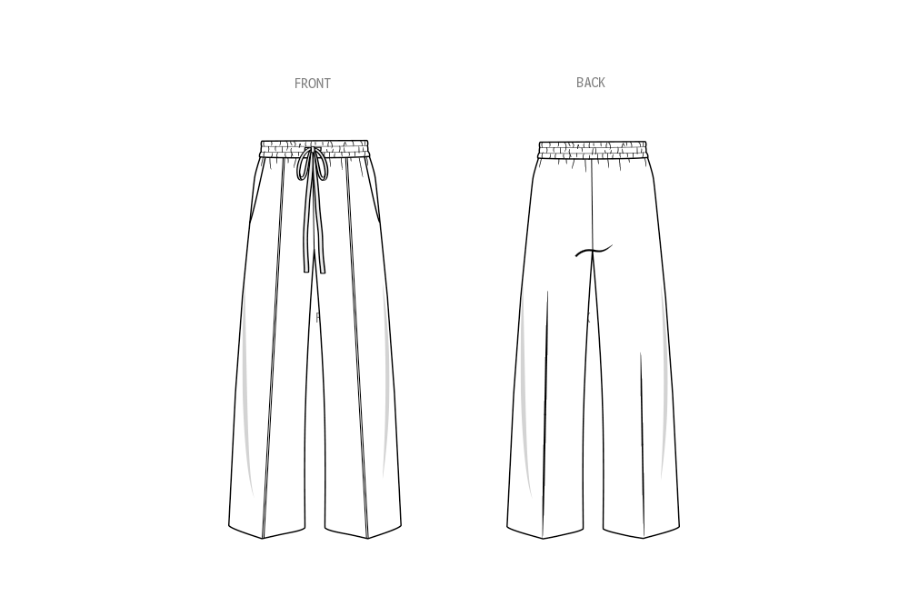 Simplicity S3036 sewing pattern envelope showing skirt & trousers designs