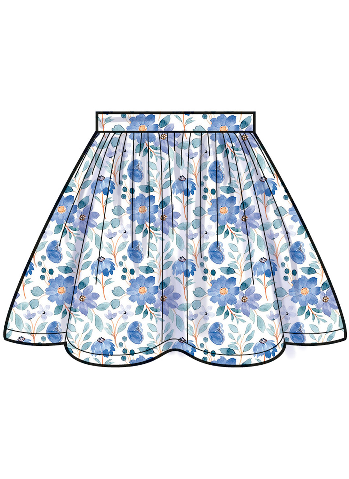 Simplicity S3044 sewing pattern envelope showing girls' casual wear designs