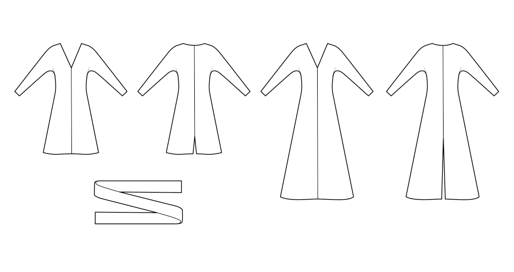 Simplicity S3046 sewing pattern envelope showing 1970s knit dress designs