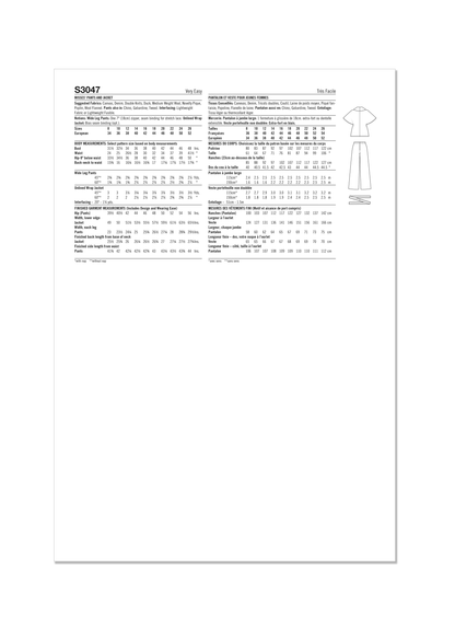 Simplicity S3047 sewing pattern envelope showing 1970s wrap, jacket & trousers designs