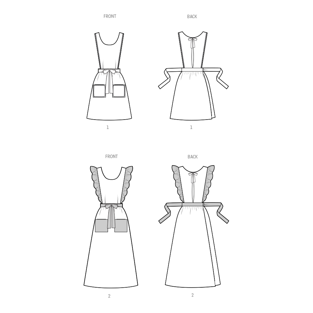 Simplicity S3051 sewing pattern envelope showing a vintage 1970s-style apron