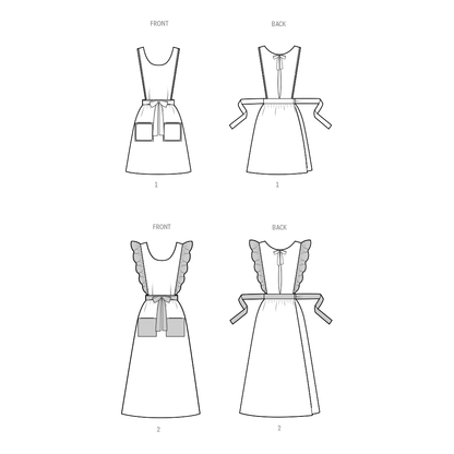 Simplicity S3051 sewing pattern envelope showing a vintage 1970s-style apron