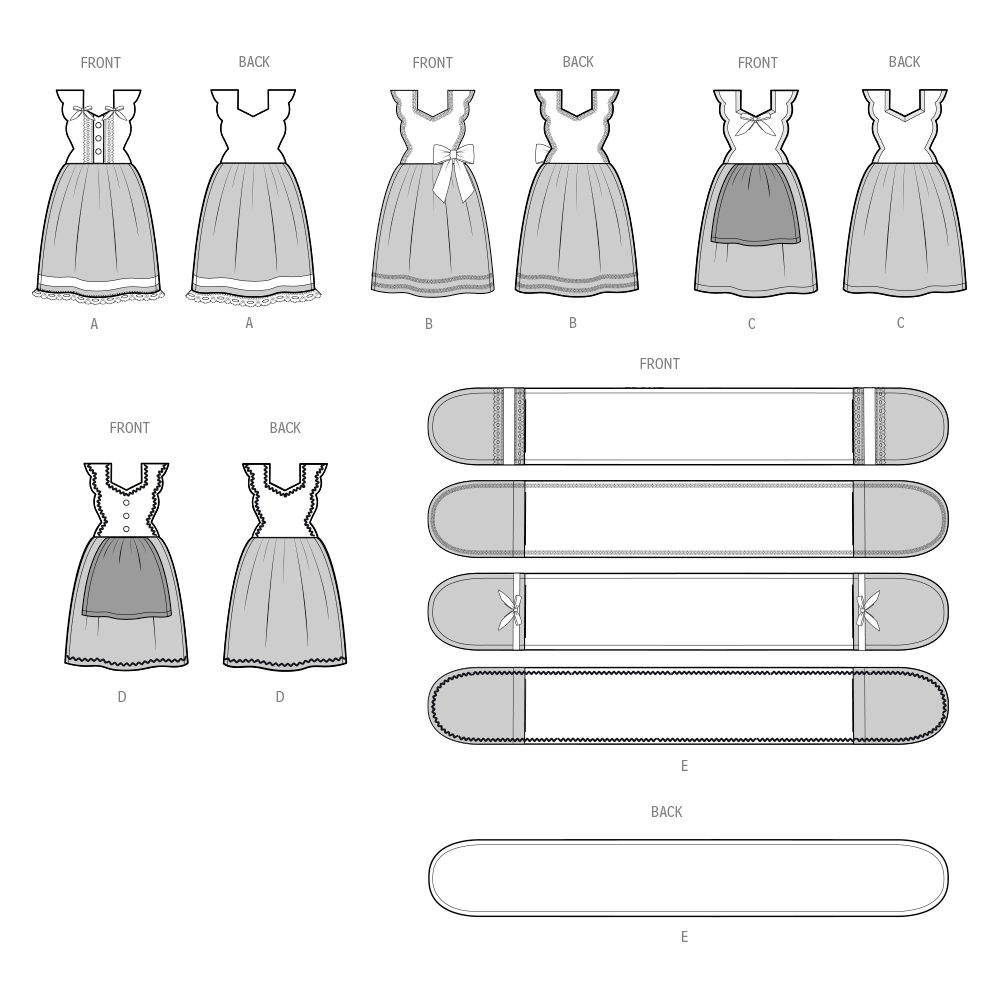 Simplicity S3057 sewing pattern envelope showing dress-style covers for shop-bought dish towels