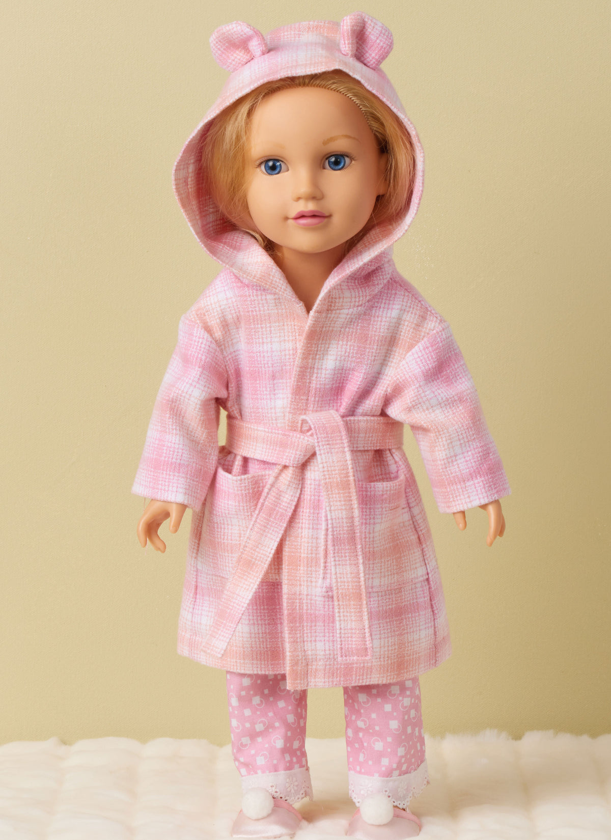 Simplicity S3059 sewing pattern envelope showing doll clothes with a full gathered skirt