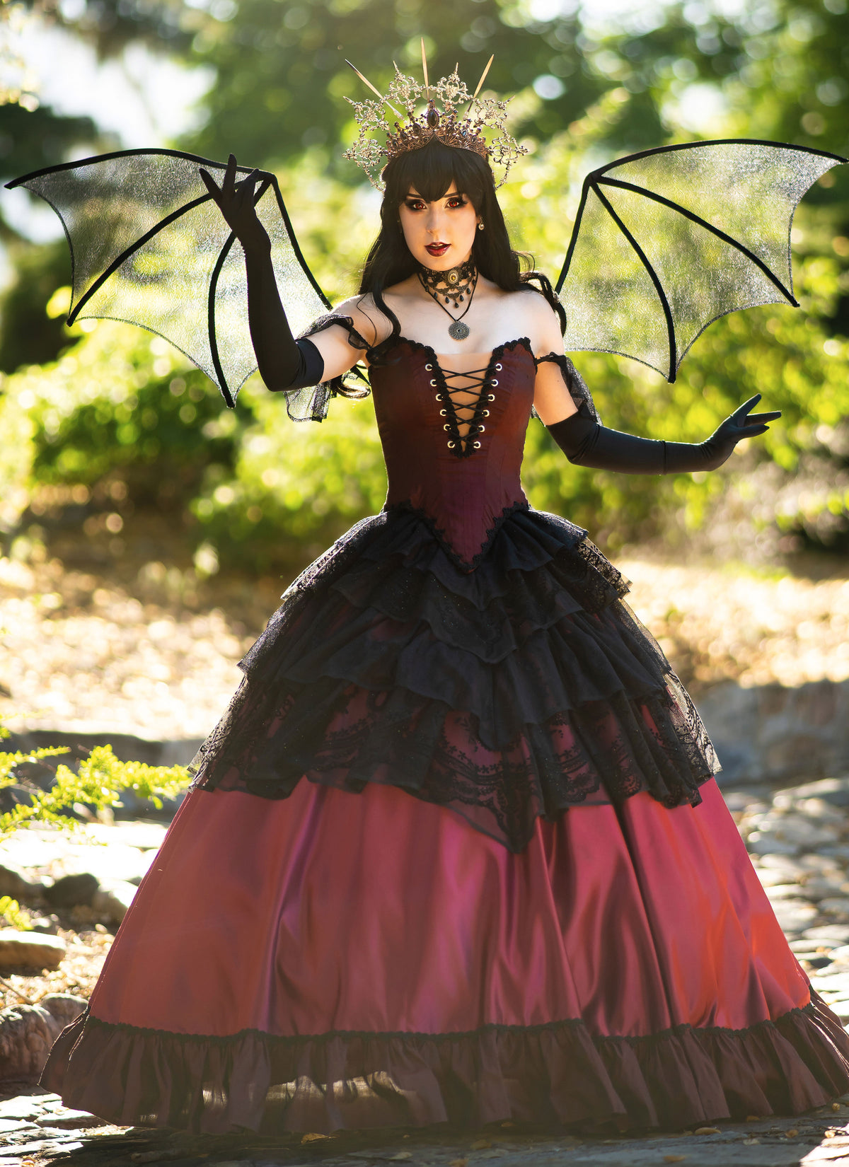 Simplicity S3063 sewing pattern envelope showing a costume dress with lacing and off-the-shoulder sleeves
