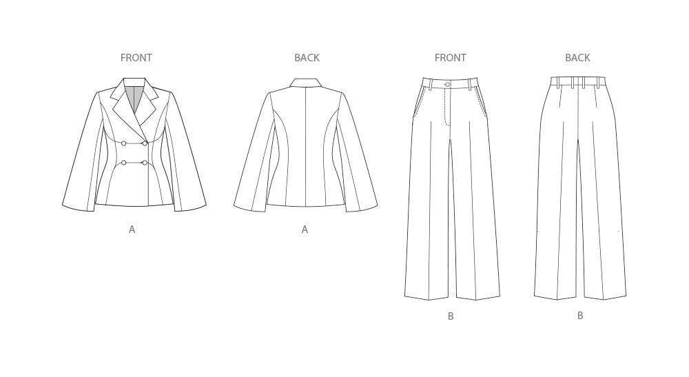 Simplicity S3073 sewing pattern envelope showing a jacket with notched collar and princess seams