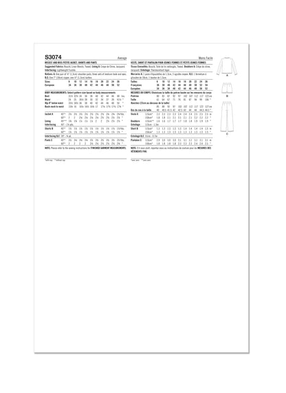 Simplicity S3074 sewing pattern envelope showing a jacket with self-bias fringe trim