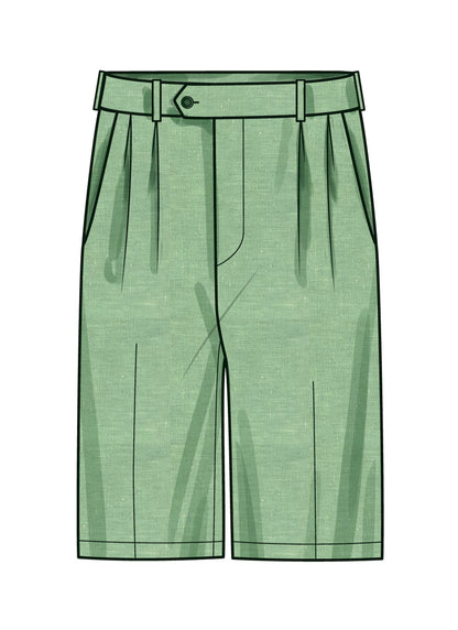 Simplicity S3076 sewing pattern envelope showing a men's and boys' half-placket shirt