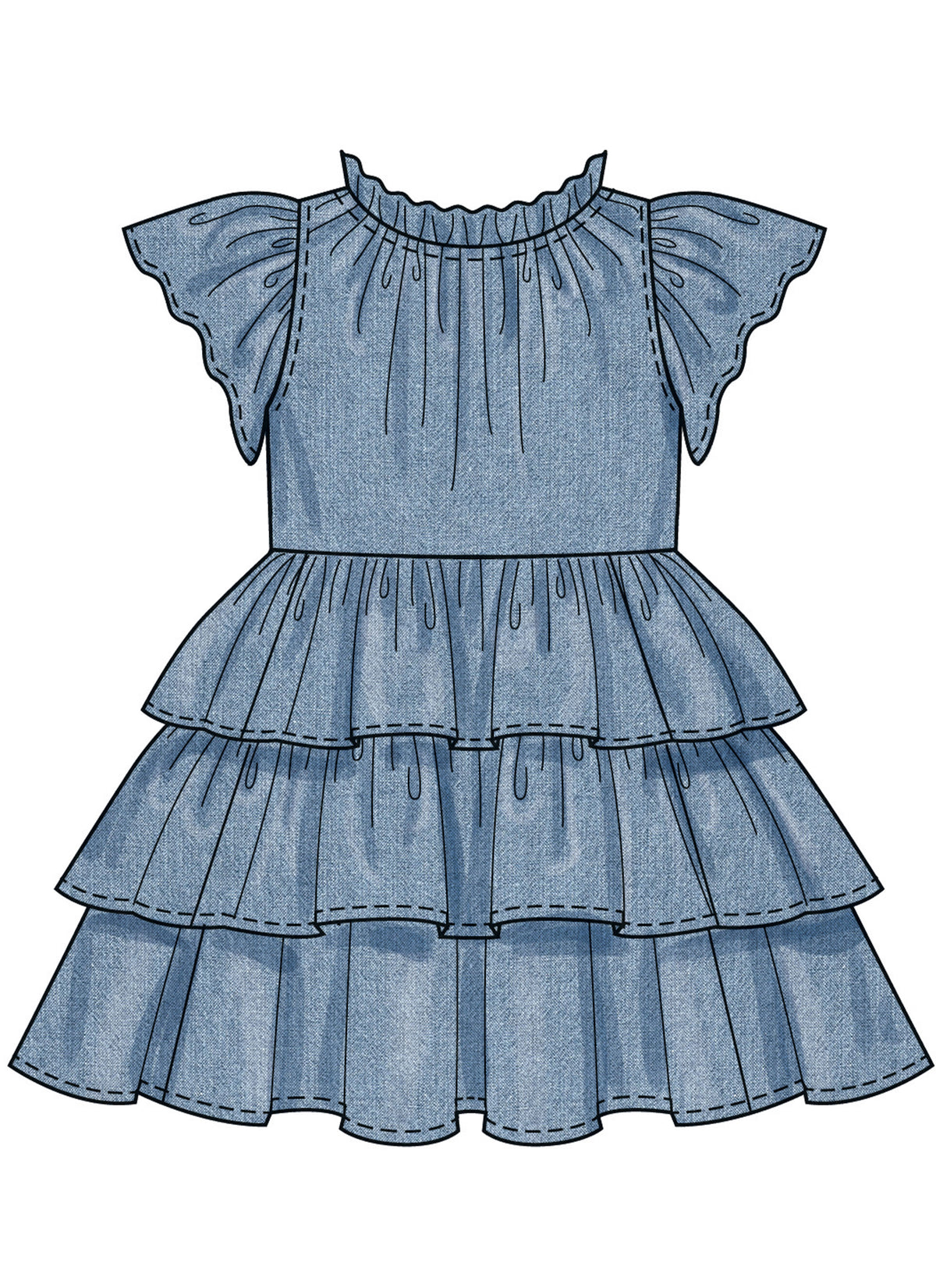 Simplicity S3078 sewing pattern envelope showing a child's dress