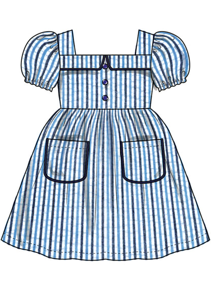 Simplicity S3080 sewing pattern envelope showing a toddler dress