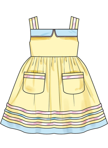 Simplicity S3080 sewing pattern envelope showing a toddler dress