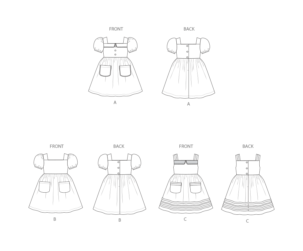 Simplicity S3080 sewing pattern envelope showing a toddler dress