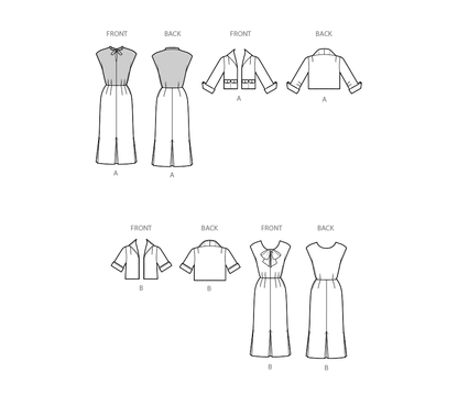 Simplicity S3083 sewing pattern envelope showing a 1950s-style dress and jacket
