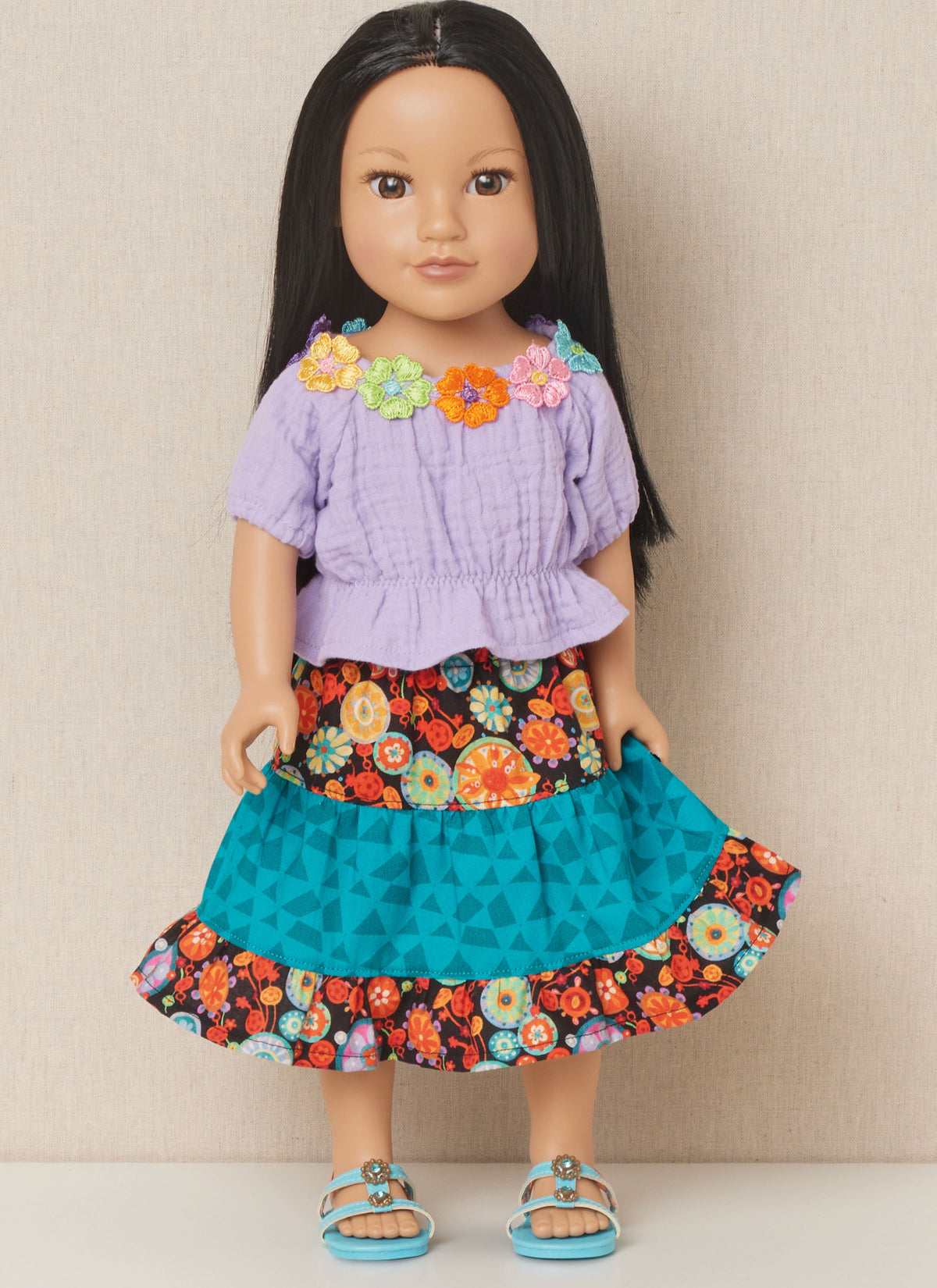 Simplicity S3092 sewing pattern envelope showing doll clothes
