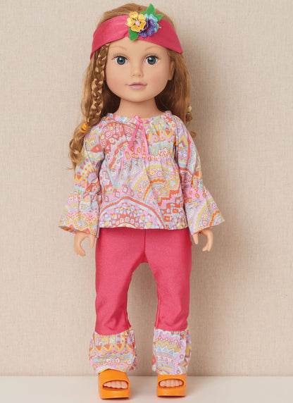 Simplicity S3092 sewing pattern envelope showing doll clothes