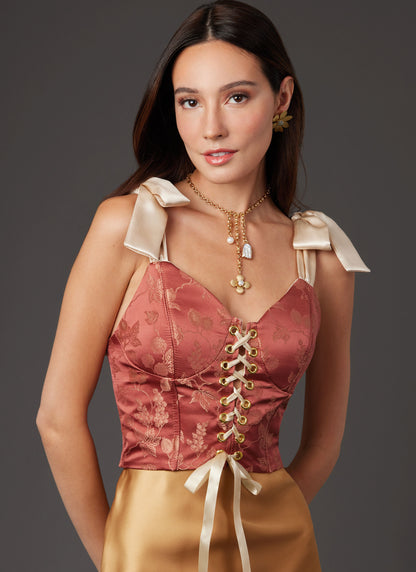 Simplicity S3095 sewing pattern envelope showing boned, lined corsets