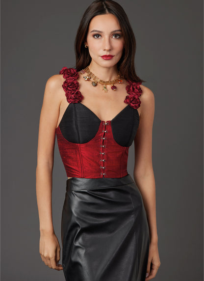 Simplicity S3095 sewing pattern envelope showing boned, lined corsets