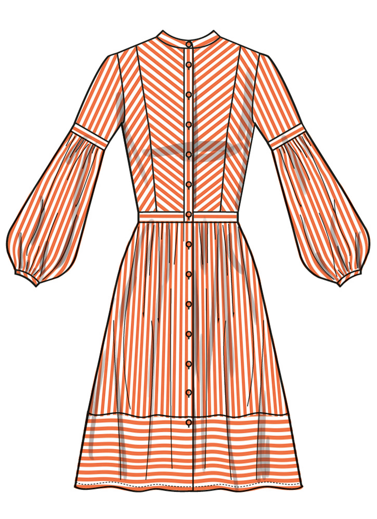Simplicity S3098 sewing pattern envelope showing a dress with a gathered skirt
