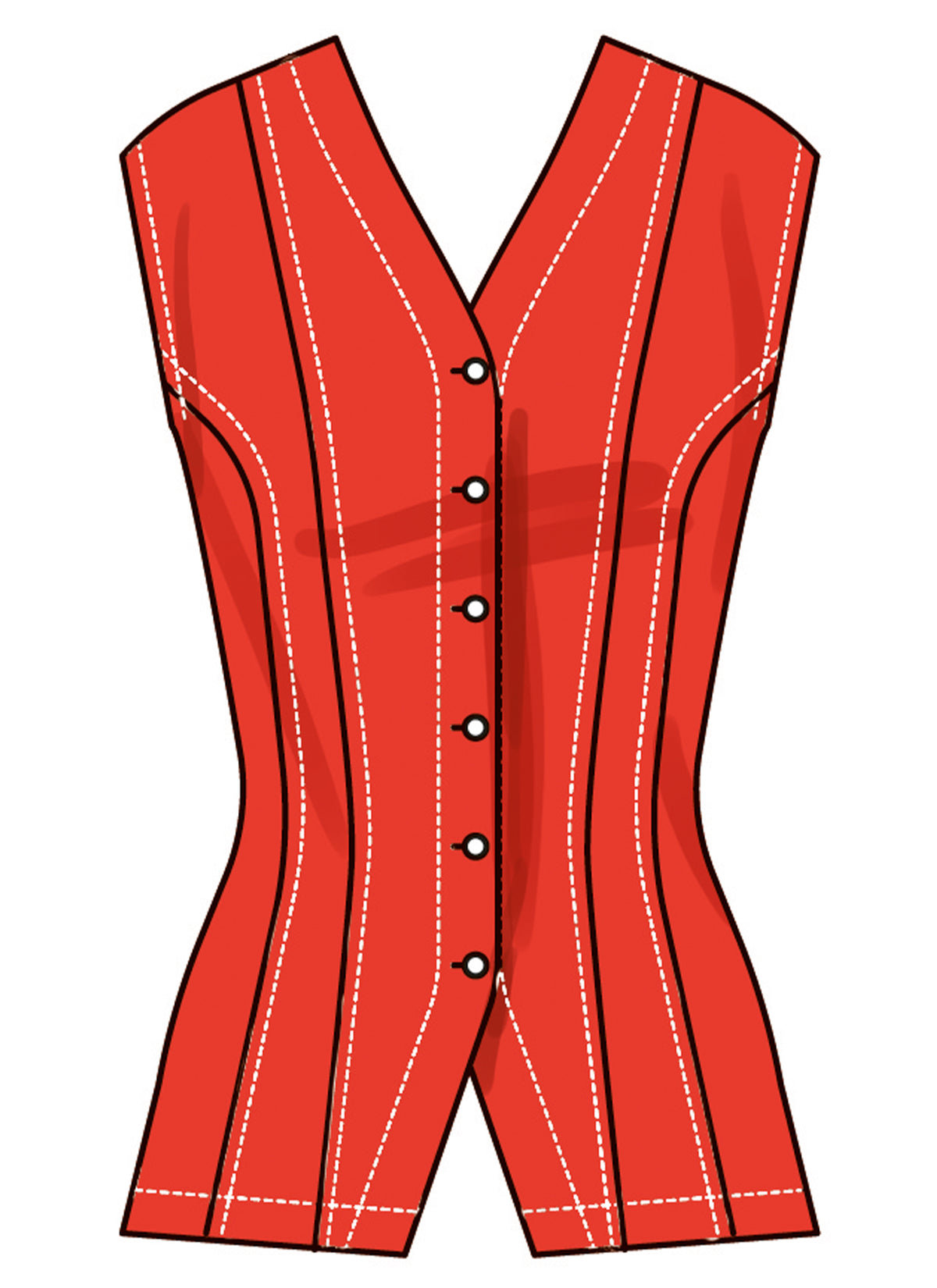 Simplicity S3102 sewing pattern envelope showing tops and waistcoats
