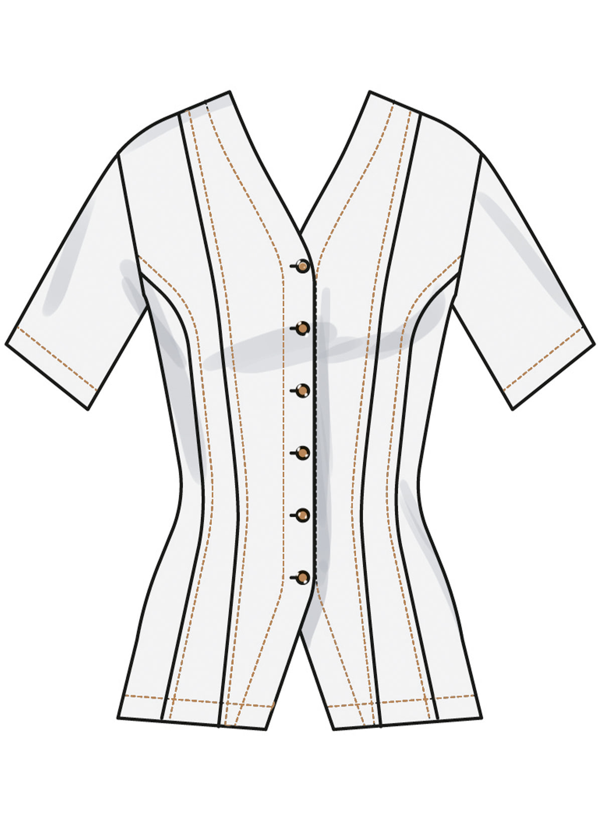 Simplicity S3102 sewing pattern envelope showing tops and waistcoats